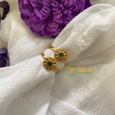 Premium AD Stone Toe Rings Star Green-G7599